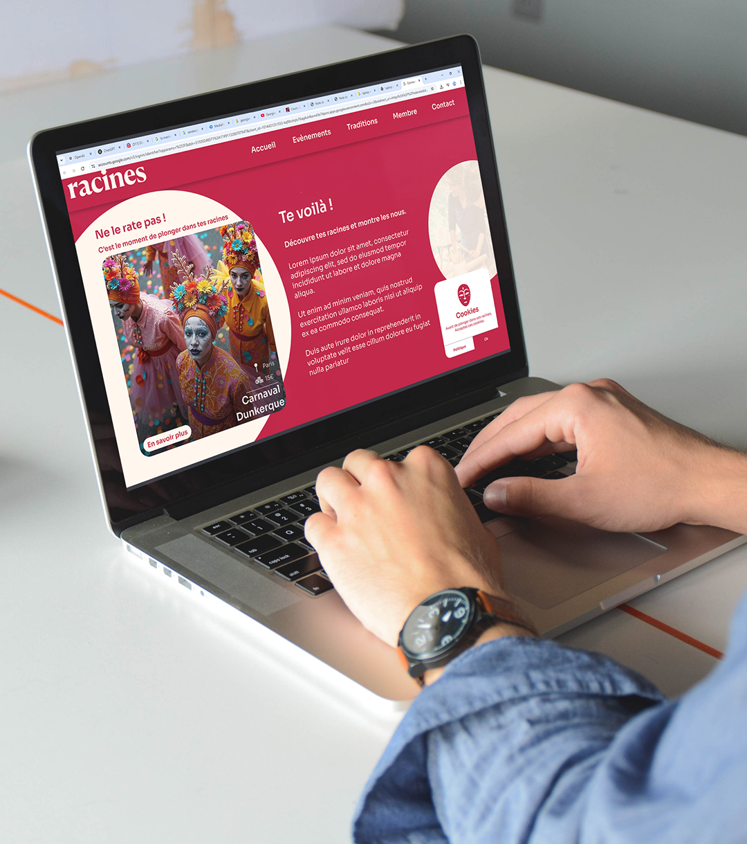 Maquette du site de Racines